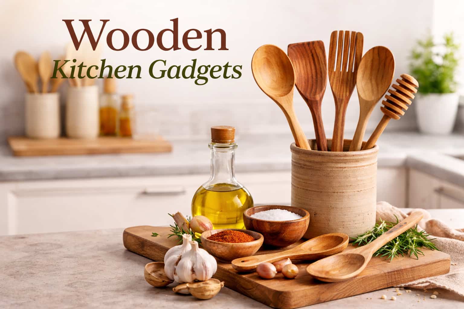 Wooden Kitchen Gadgets for Modern Cooking