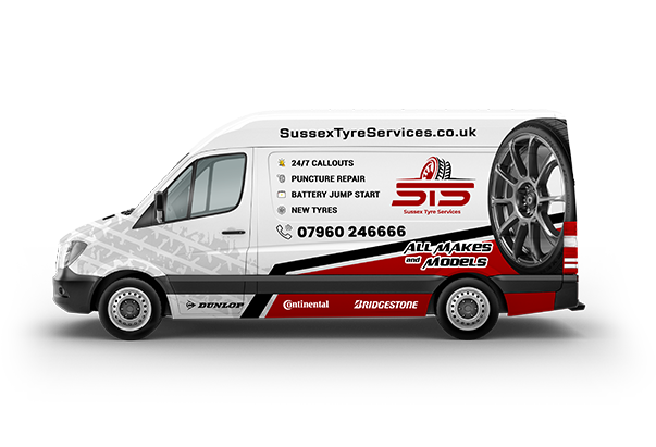 24-hour mobile tyre service Worthing
